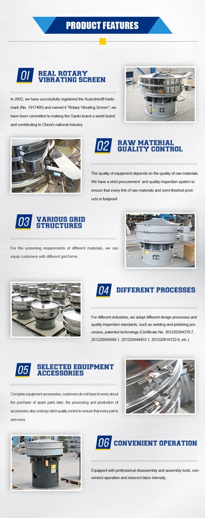 Feed Additive Vibration Screen Suppliers Electric Intelligence Rotary Vibrating Sieve